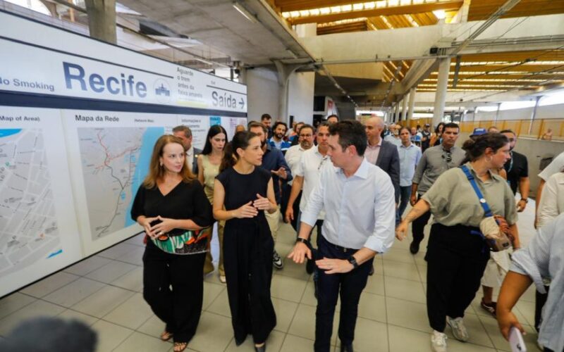Raquel Lyra e Jader Filho visitam Metrô do Recife e garantem investimento imediato de R$ 500 milhões