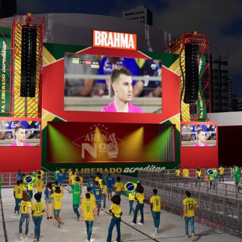 Arena Nº1 reúne Rogerinho e Raphaela Santos no Recife para estreia do Brasil na Copa do Mundo