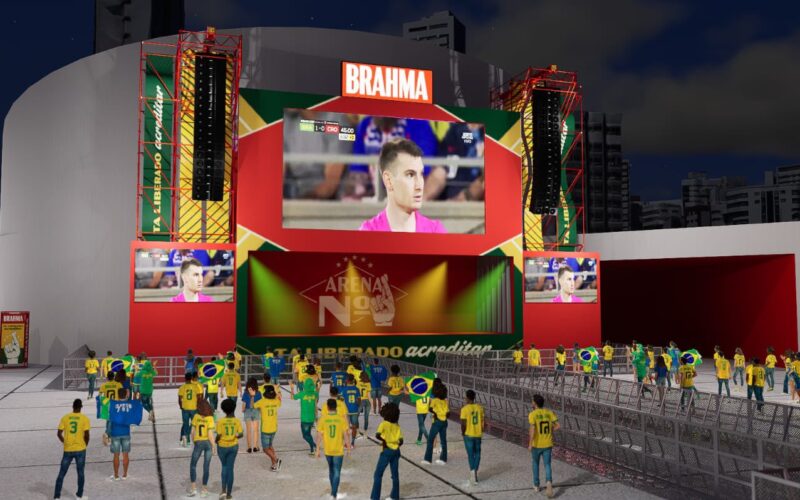 Arena Nº1 reúne Rogerinho e Raphaela Santos no Recife para estreia do Brasil na Copa do Mundo
