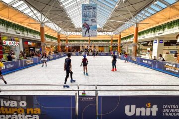 Pista de patinação no gelo volta ao Shopping Guararapes e reforça programação de férias